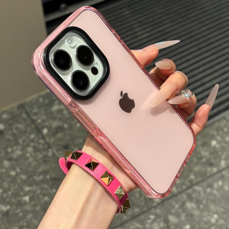 Luxury Transparent Shockproof Case For 11 12 13 14 15 16 Plus Pro Max X XS XR Clear Fluorescent Neon Bumper Armor Cover