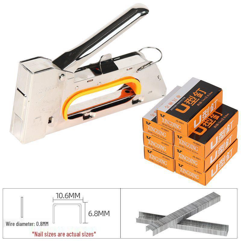 Manual U-Type Nail Gun for Spray Painting, Upholstery, and Canvas - Model 1008F