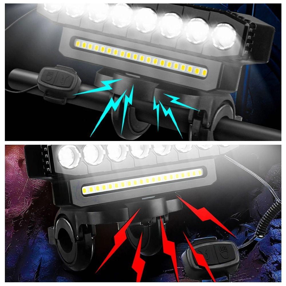 High Brightness Bicycle Bell Light Waterproof Cycling Headlights Bicycle Front Light  Outdoor