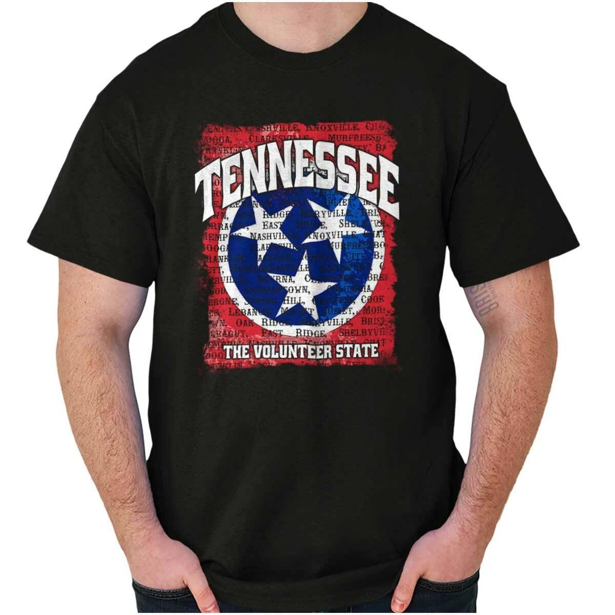 Tennessee Volunteer State Flag Vintage Gift Womens or Mens Crewneck T Shirt Tee M