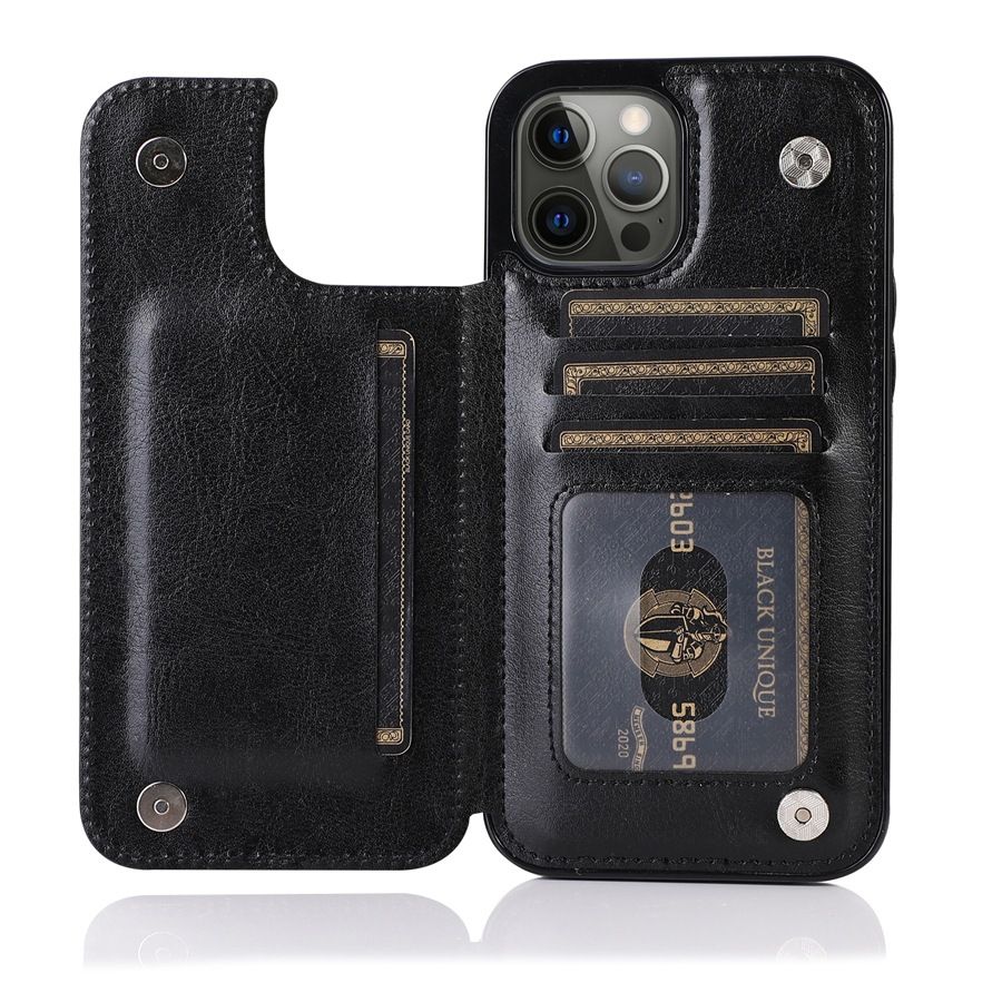 Leather Wallet Phone Case for Apple iPhone 17ProMax- PU Leather Card Holder Magnetic Flip Shockproof  Full Cover Cases On iPhone 17/16/15/14/13/12/11
