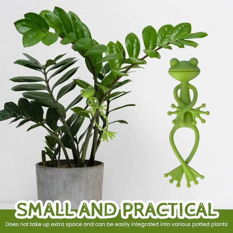 1Pc/4pcs Frog Plant Rack 13cm Frog Shaped Cable Wire Tie Twist Bendable Garden Plant Support Adjustable Flexible Clip for Stem