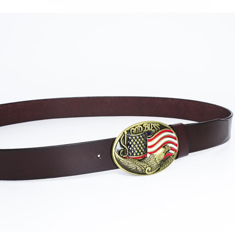 Bronz Nokta Boya Kartal Tokalı Kemer Amerikan Bayrağı Moda Bayrağı Kemer