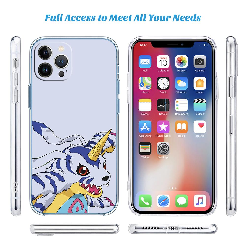 PP23 D-Digimons Transparent Phone Case for LG K22 K30 K40 K40S K41 K42 K50 K50S K51 K51S K52 K61 K62 K71 K92 Q60 Q61 V40 V50 V60