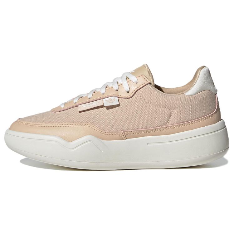Adidas Originals Her Court Leather Comfortable Lightweight Non-Slip Durable Low-Top Lifestyle Casual Shoes Women sneaker Light-Pink HQ9906