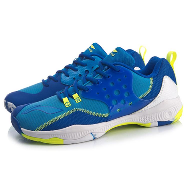 New LiNing Battle Halberd 2 V2 Rebound Cushioning Breathable Wear-Resistant Support Low-Top Badminton Shoes Unisex Blue AYTQ021-2