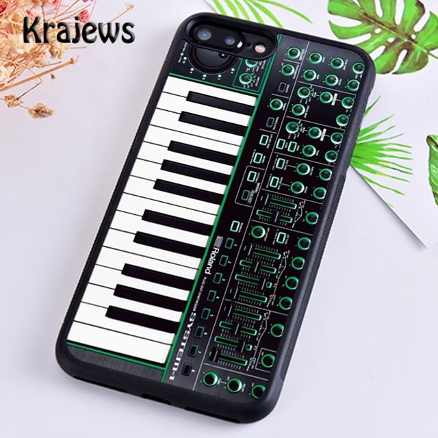 Krajews Vintage Synth Synthesizer Moog Print Phone Case For iPhone 17 Air 16 15 14 Plus 11 12 13 Pro Max Coque