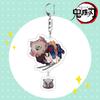 Demon Slayer Acrylic Keychain Tanjiro Nezuko Anime Double Sided Key Ring Accessories for Cosplay Set Gift Fans