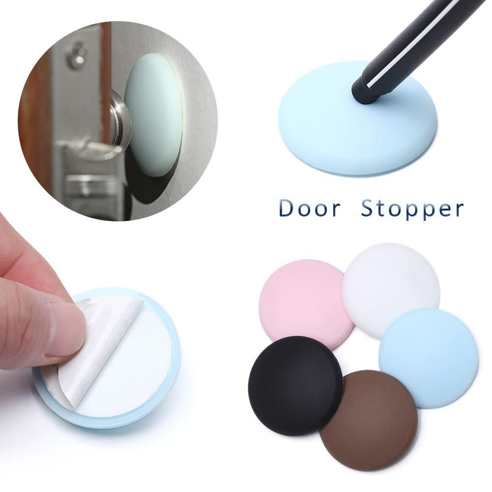 Rubber Anti-slip Sticker Doorknob Wall Protector Bumper Door Handle Stopper Self Adhesive