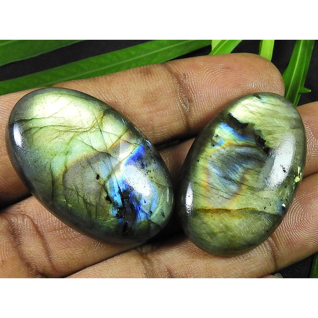 20-29MM Natural Purple Labradorite Oval Cabochon Loose Gemstone 130Cts. SK-4215