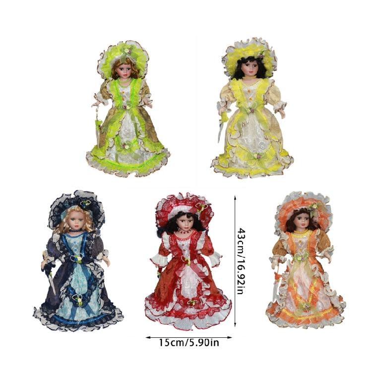 Lovely Triangel Porcelain Doll Ornament For Couples Friend Or Home Enthusiasts Italian Love Tokens Dolls