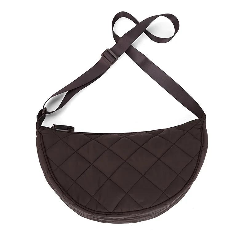 Quilted Plaid Women's Hobos Shoulder Bags Travel Shopping Ladies Crossbody Bag Large Capacity Nyl Female Handbags Purse