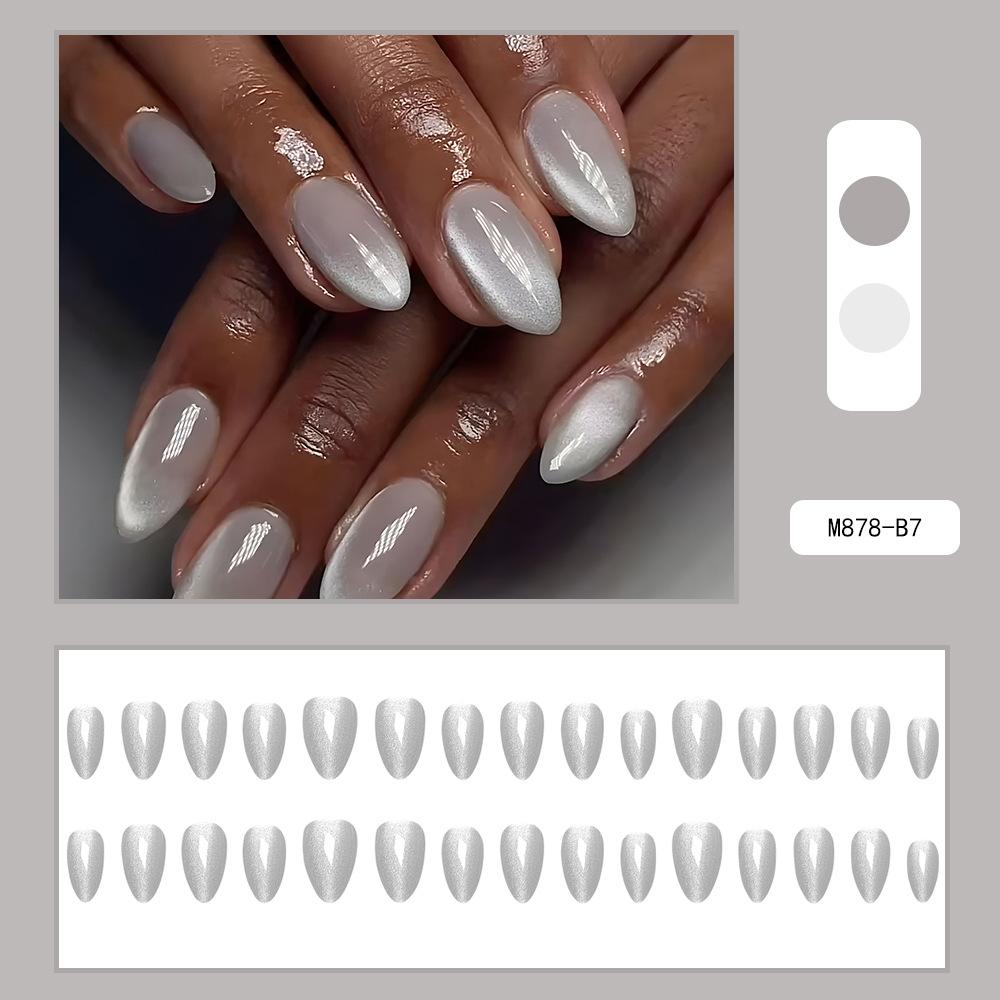 Glänzende Aufdrücknägel Kurz-T Falsche Nägel mit Glitzerakzenten, Einfach anzubringende Falschnägel für den täglichen Gebrauch & besondere Anlässe, Nagelzubehör