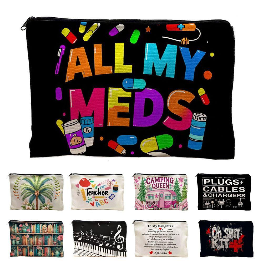 Cute Printed Makeup Bag Multifunctional Portable Cosmetic Bag Travel Storage Bags Gifts