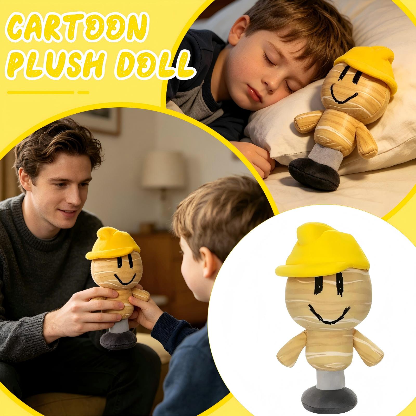 

Plush Doll, Toy Gift, Cartoon , Children s Rag Doll, Children s Gift Pillow One Size жёлтый