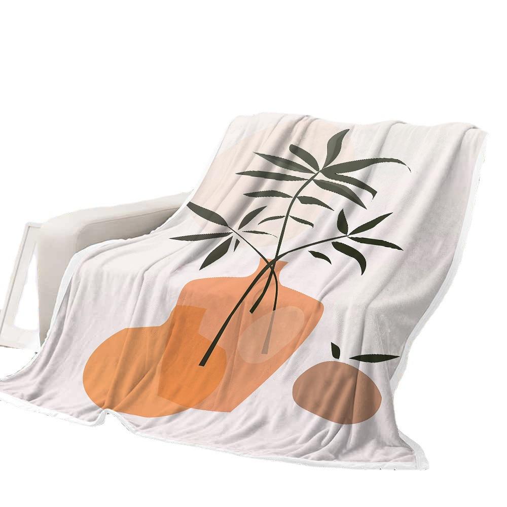 Mondrian Art Digital-printed Polyester Bedroom Velvet Flannel Soft Sofa Cover Blanket Fleece Soft Sofa Cover Blankets for Beds