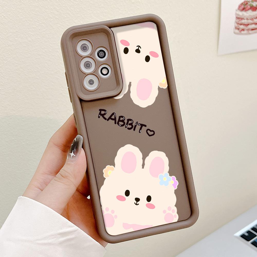 Cute Bear Soft Silicone Case For Samsung A54 5G A53 A55 A52 A34 A35 A51 A32 A25 A24 A23 A13 A14 A12 S23 Ultra S21 S20 FE Cover