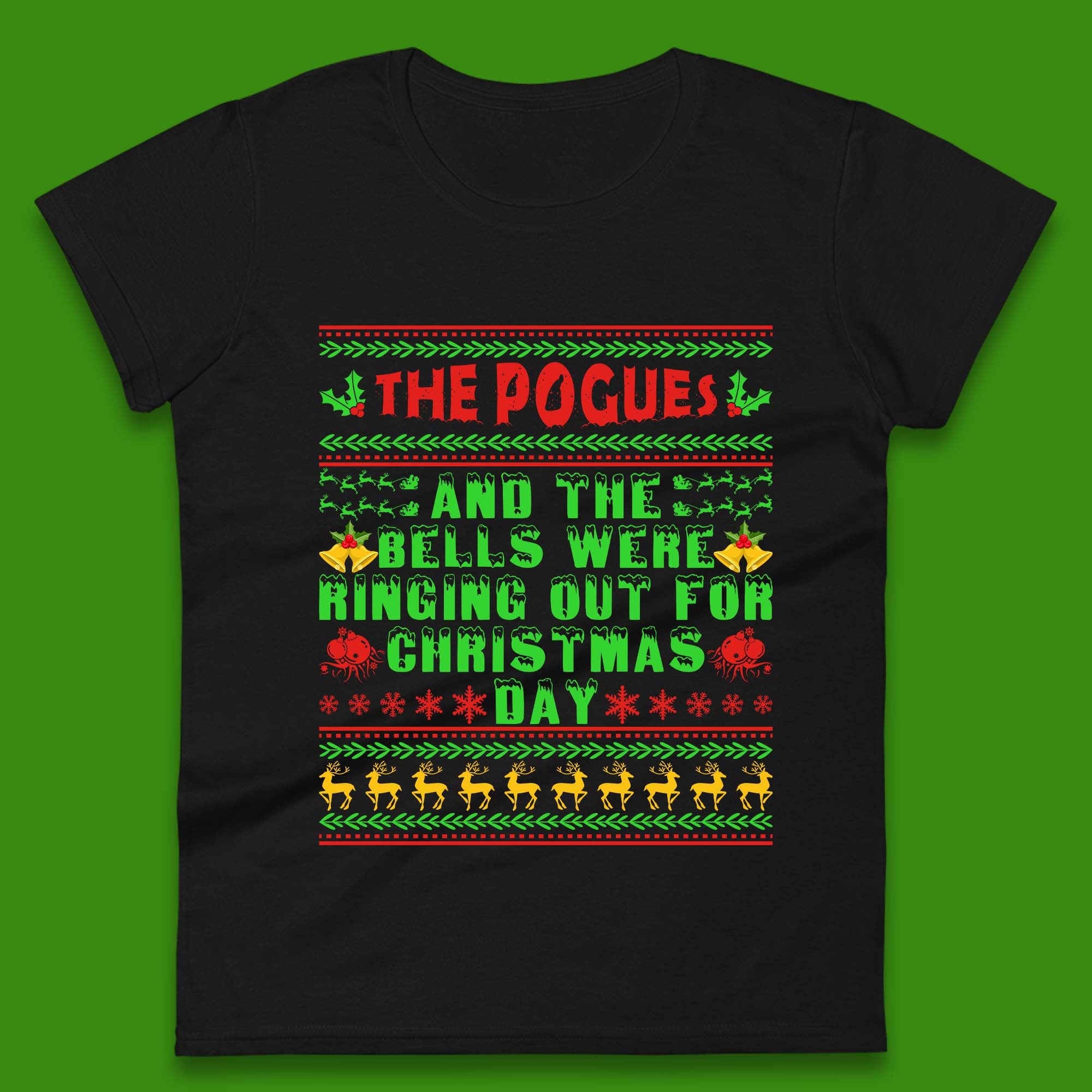 The Pogues Christmas Day Womens T-Shirt Mens Tops Tees Unisex 4XL