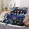 Bts Bangtan Boys Kpop Superstar Flannel Blanket With Customizable Name Comfortable In All Seasons Suitable For Sofas Beds Travel Camping And Office