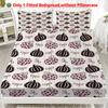 1 Pink Pumpkin Pattern Digital Printed Frosted Fitted Sheet,bedroom Printed Bed cover,bedding(No Pillowcase)