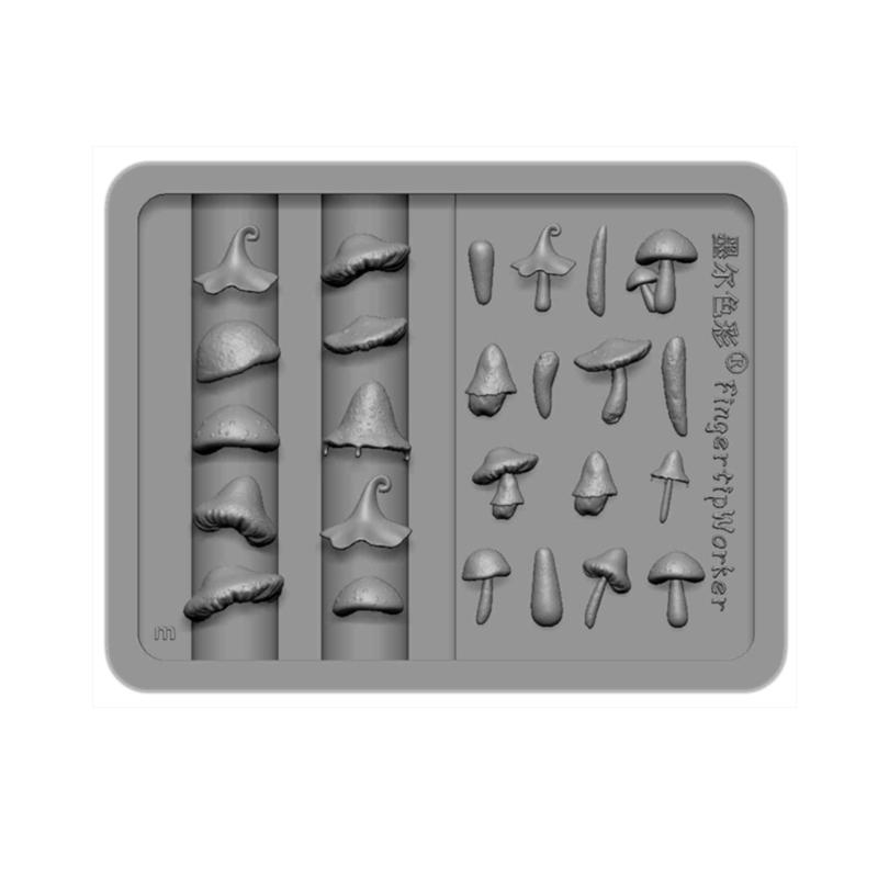Silikon-Stempelform für Nagelkunst, für Partys und Salon, pilzförmige Maniküreform, geprägte Nagelschablonen für Frauen
