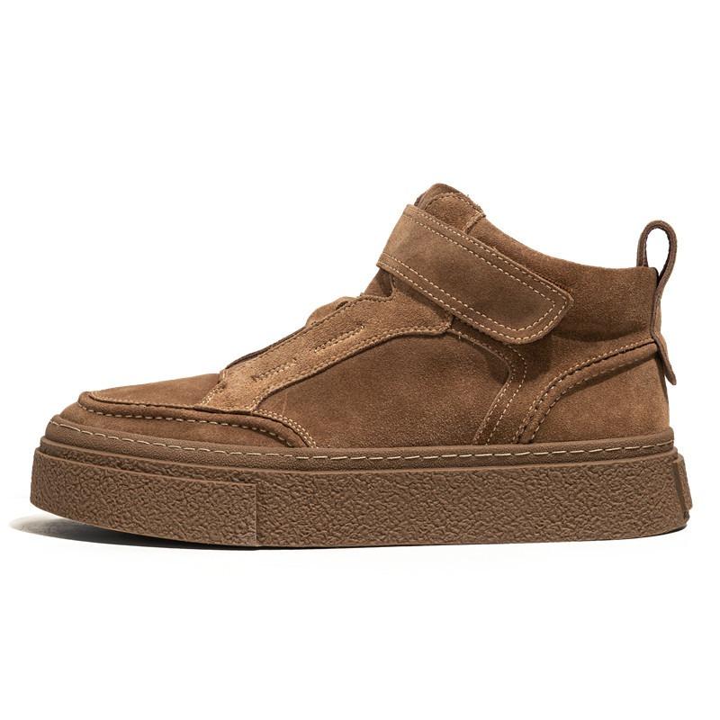 Fashion Men High Top Works Shoes Casual Board Shoes Non Slip Wear-resistant Walking Shoes Designer Retro Sneakers Loafers Zapatos Hombre