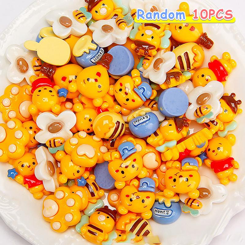 10Pcs Colorful Flower Flatback Resin Cabochons Flower Cabochon Beads For Diy Crafts Jewelry Making Decoration Accessories
