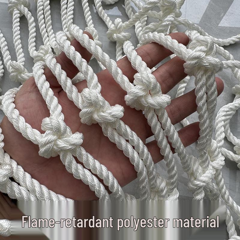 High-Strength Flame Retardant Polyester Climbing Net - Acid/Alkali Resistant, Fireproof, Anti-Fall Support Net