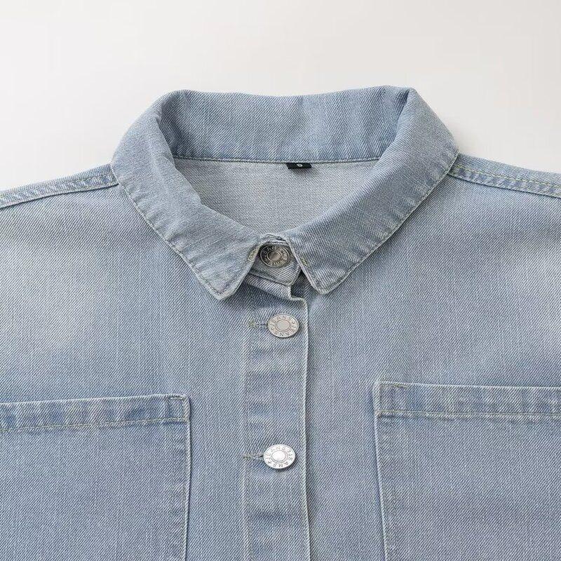 Fashion Style 2024 Spring New Arrival Women's Clothing Casual All-Matching Short Denim Jacket Coat 1879032 406