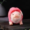 Silicone Pig Wearing Clothes with Milk Bottle Set Handmade Reborn Animal Decompression Toy Model