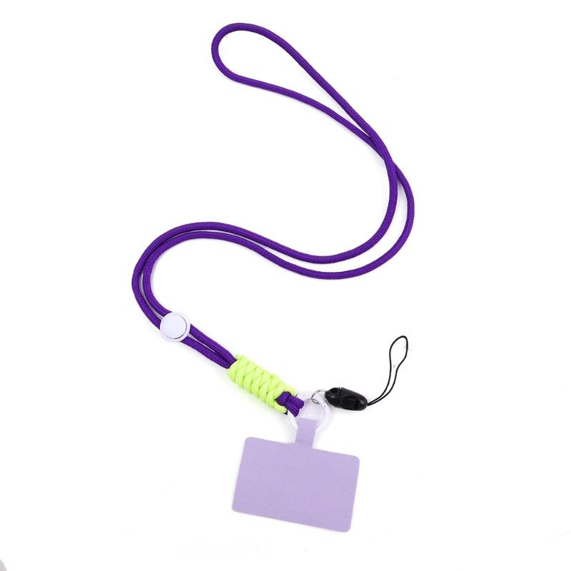 

Аксессуары для телефона Подвесной шнур для телефона Съемный красочный шейный шнур Регулируемая нашивка через плечо Нейлоновая мягкая веревка Универсальный ремешок для телефона с защитой от потери D#5 Purple