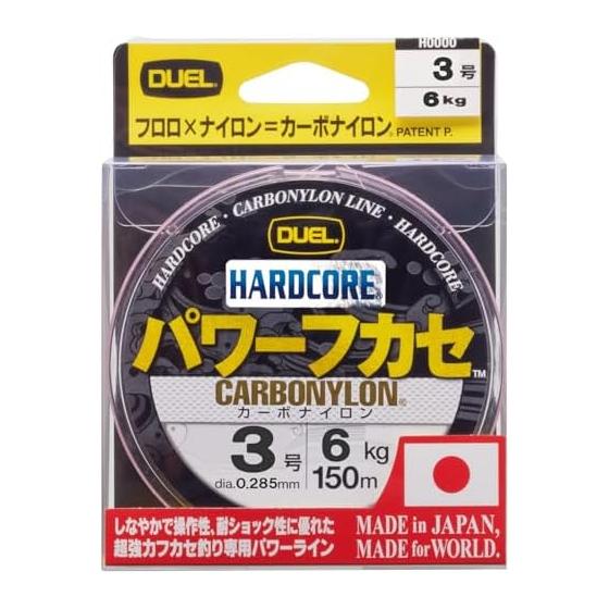 DUEL Carbon Nylon Line Fishing Line HARDCORE Power Fukase [Line Fishing Line Fishing Gear High Strength High Sensitivity]