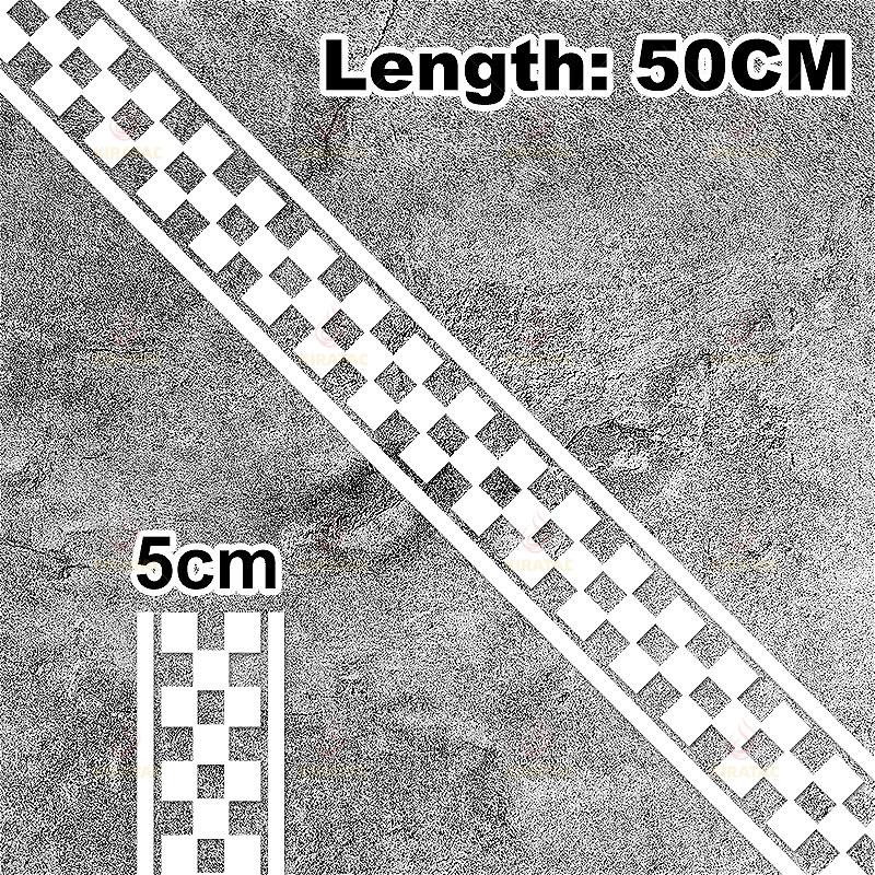 1 buc Autocolant Cască Motocicletă cu Dungi în Carouri Durabil pentru Carenă Motocicletă Rezervor Combustibil Uși Auto Portbagaj Decalcomanii Vinil Universale