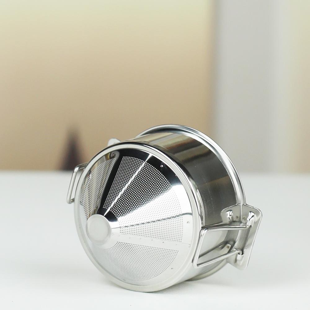 Stainless Steel Folding Ear Filter Cup, No Filter Paper, Easy To Carry and Clean Funnel, Outdoor Camping Coffee Utensils