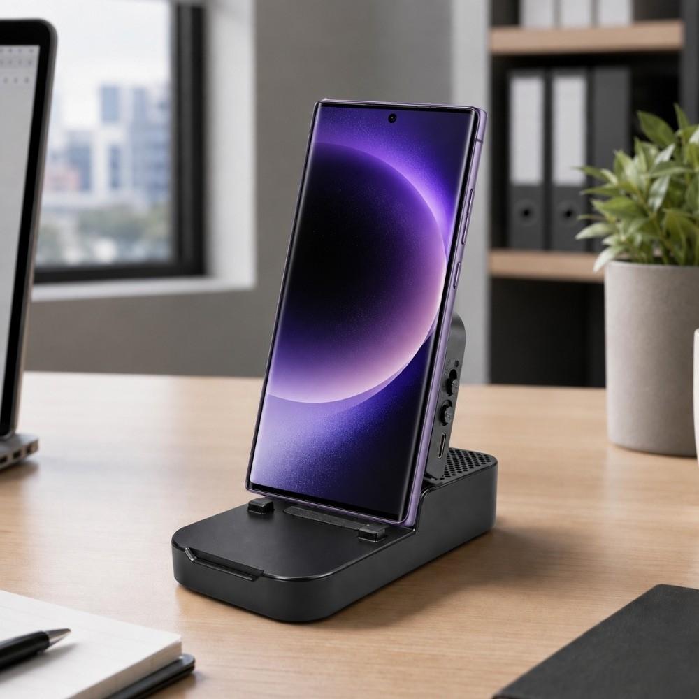 3-in-1 Mobile Speaker Holder Foldable Desktop Phone Holder  4-13 Inch Phones & Tablets