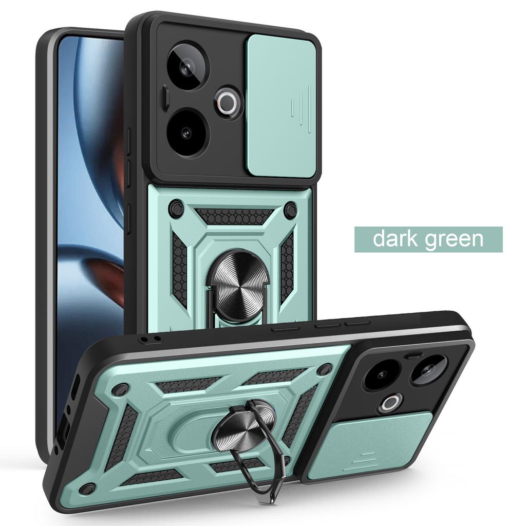 For Realme GT7 Case Realme GT7T Cover Realme GT 7 GT 7T 5G Magnetic Ring Holder Armor Phone Case Slide Camera Protect Back Cover