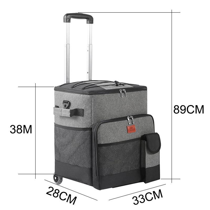 2021 Large Rolling Insulated Picnic & Food Delivery Bag with Wheels