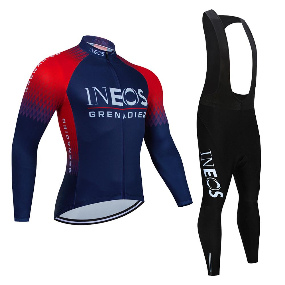 Pro Cycling Jersey Autumn Riding Long Sleeves Men Cycling Bib Set Bicycle Clothing Spring MBT Breathable Bike Clothes