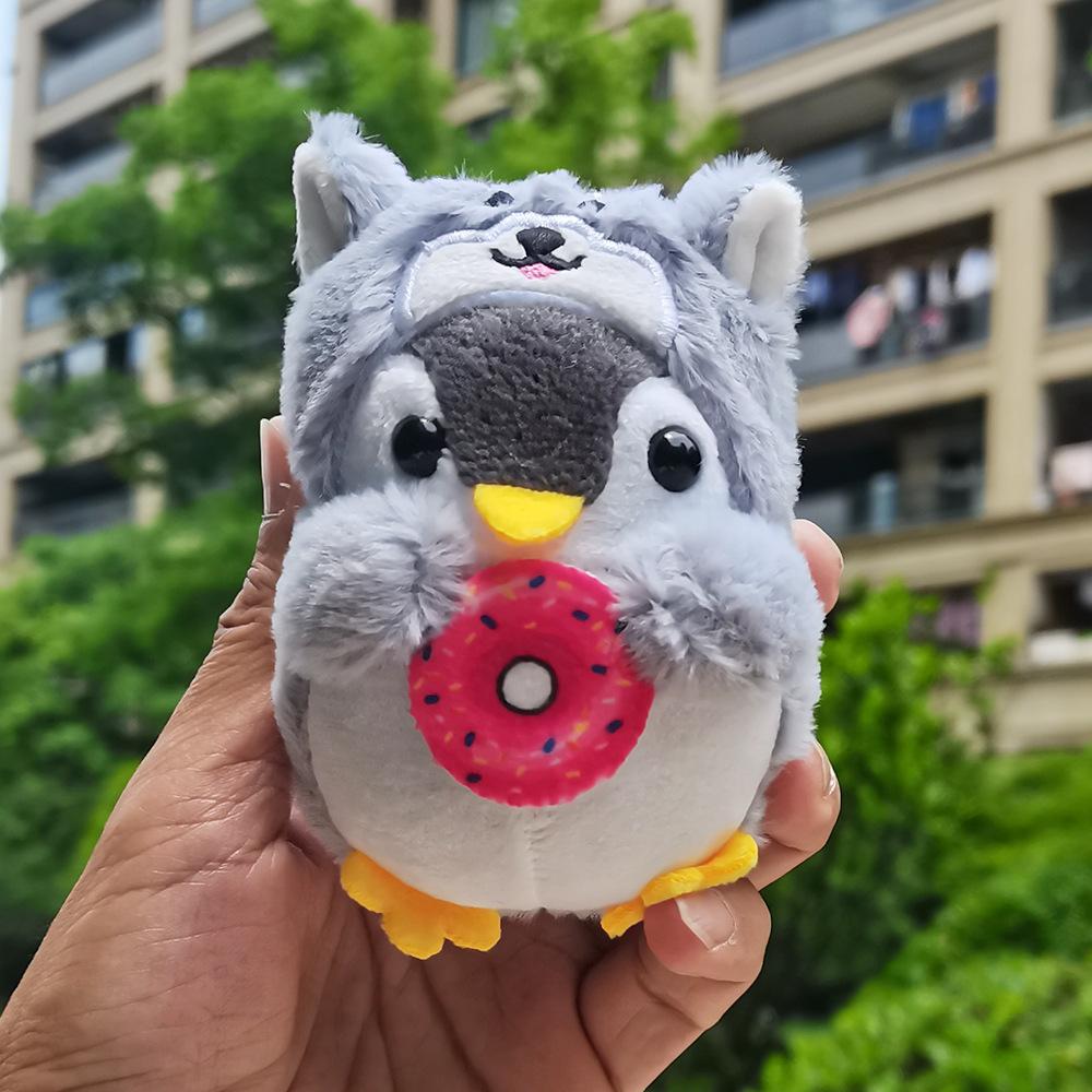 

Ins Japanese Penguin Schoolbag Small Doll Pendant Couple Keychain Plush Doll Bag Pendant Add keychain