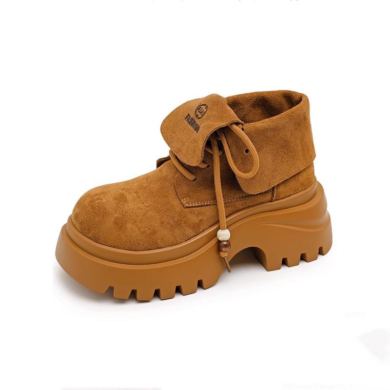 Grubosolowe buty Martin do noszenia na dwa sposoby damskie nowe retro wszechstronne małe mężczyzna zwiększają wysokość i wyglądają szczupło duże żółte buty