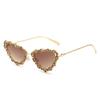 Luxury Rhinestone Cat Eye Sunglasses for Women Vintage Rimless Triangle Sun Glasses Men Outdoor Retro Eyewear  UV400