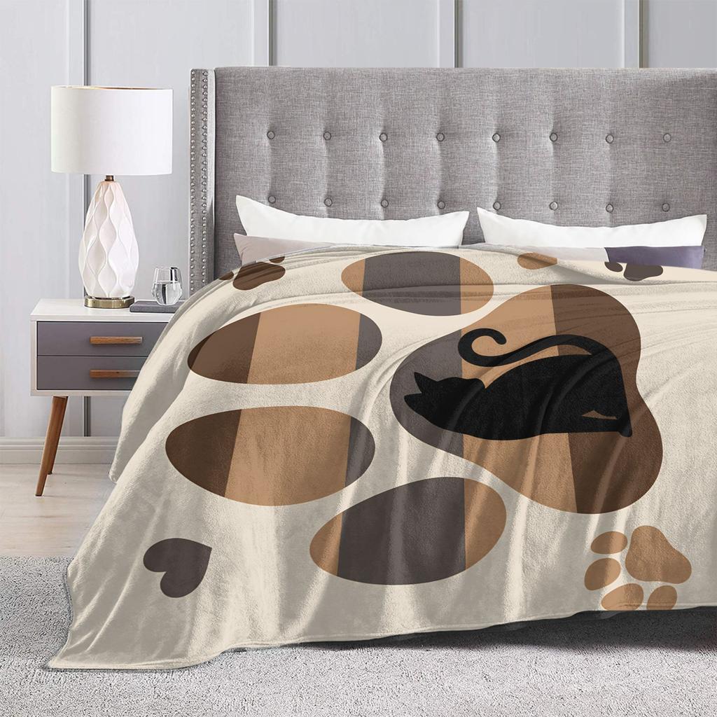 Whimsical Reading Cat Plush Blanket Girls Boys Flannel Throw Blanket For Living Room Warm Soft Custom Quality Bedspread Gift