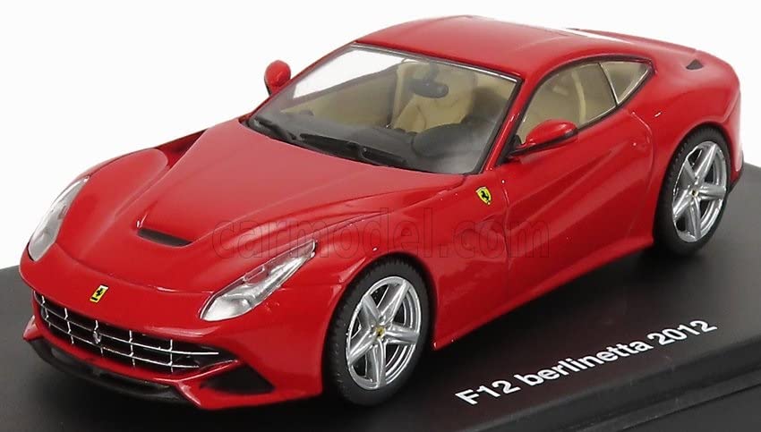 Ferrari F12 Berlinetta 2012 Scale Diecast Model Car with Case 1/43 (Red) [Used]