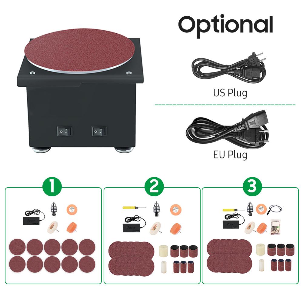 Mini Bench Disc Sander and Sanding Roller with Flexible Extension Rod Kit Electric Edge Sharpener 7