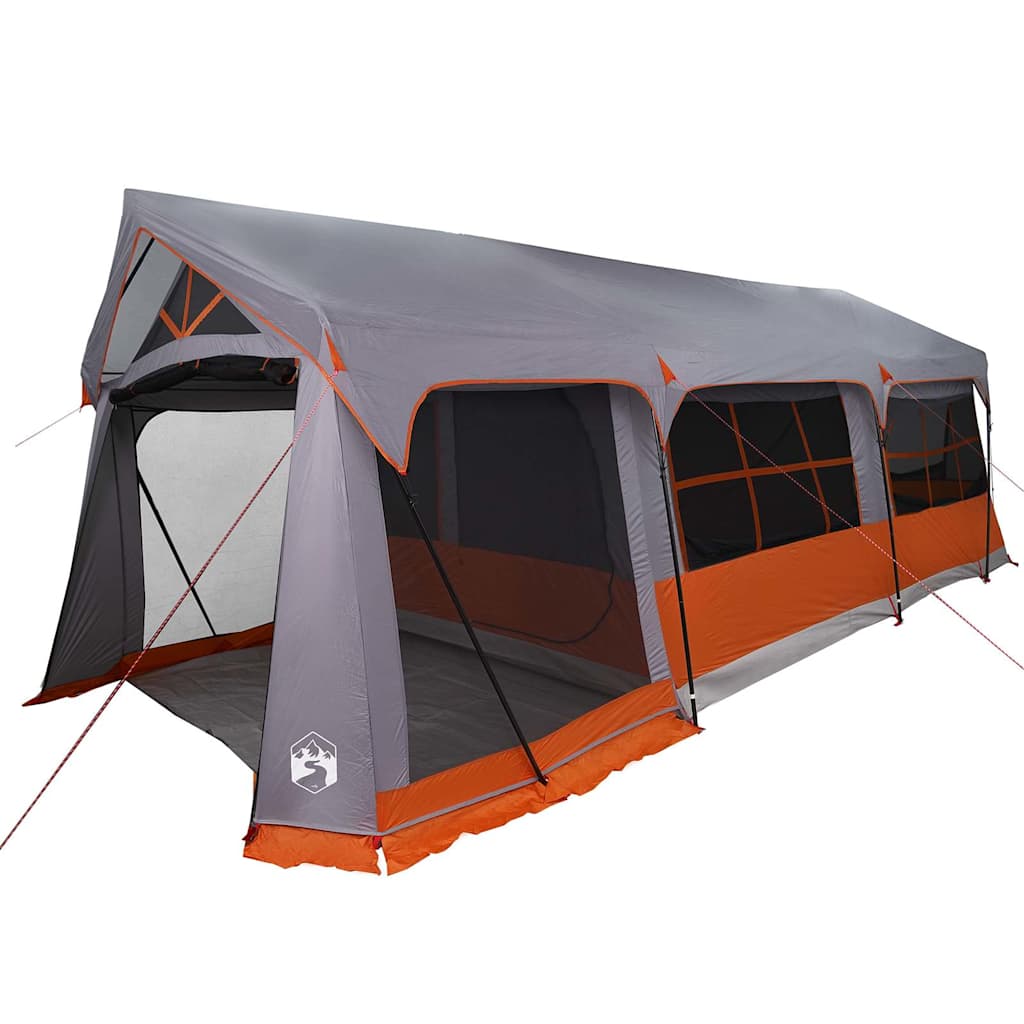 Family Tent Gray and Orange 620 X 322 X 240 Cm Polyester