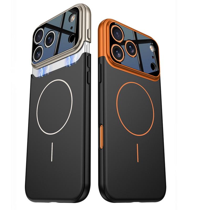 Contrast Color Magnetic Connection Fine Magnetic Circle Case For iPhone 17 Pro Max 17 Pro 17 Air Hard Camera Protection Cover