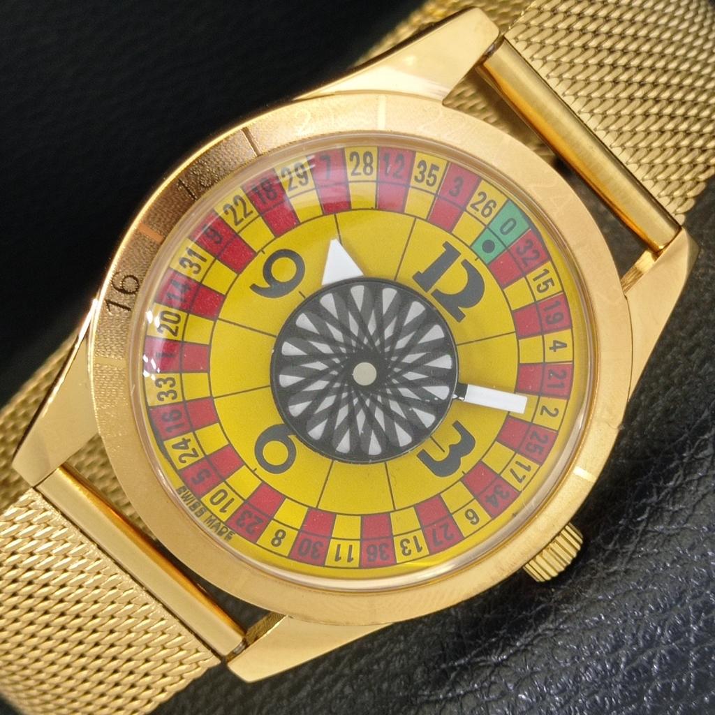 

ШВЕЙЦАРСКИЕ ВИНТАЖНЫЕ МУЖСКИЕ ЧАСЫ С РУЧНЫМ ЗАВОДОМ, ПОСЛЕ РЕСТАВРАЦИИ, С ЖЕЛТЫМ ЦИФЕРБЛАТОМ-РУЛЕТКОЙ a701160-5 R205b-a701160