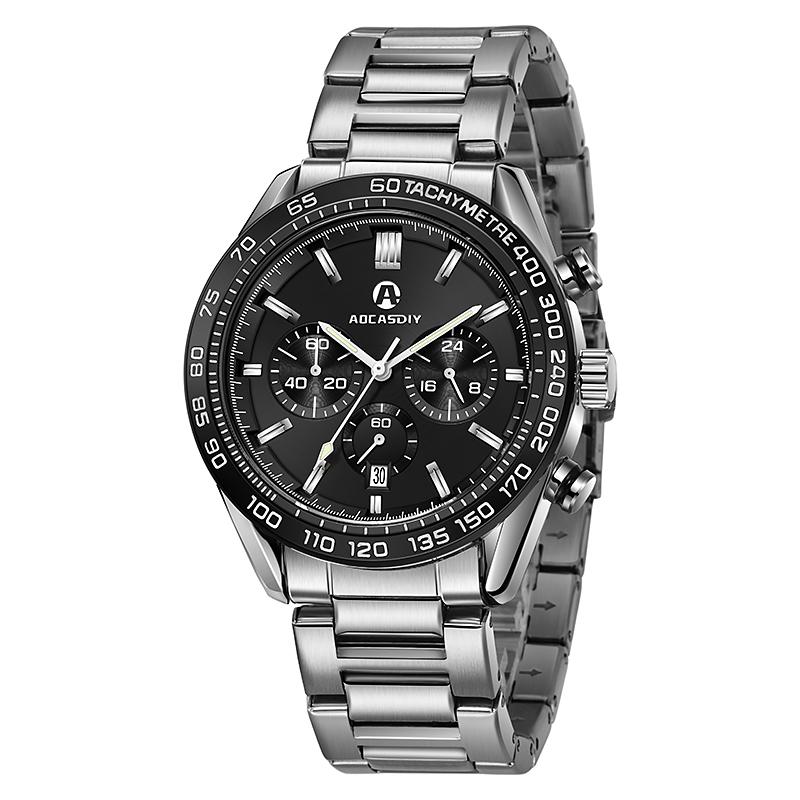 AOCASDIY ENDURANCE Sport Wristwatch Waterproof Quartz Mens Watch Movement Chronograph Casual Watch High Quality Clock for Men