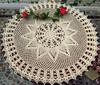 60cm Vintage Handgemaakte Haakwerk Kant Tafelkleed Katoenen Bankhoes En Onderzetters Set Shabby Chic