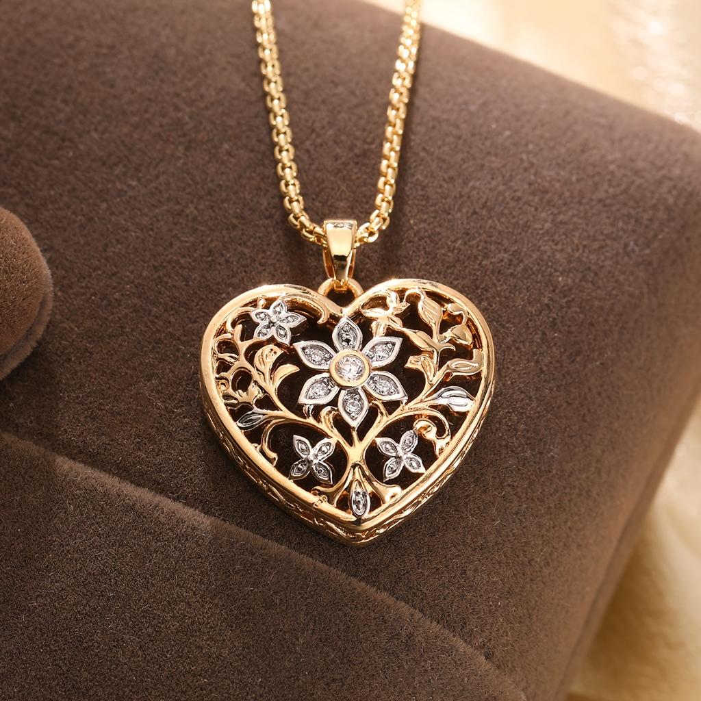European and American fashion popular hollow heart pendant gold-plated pendant fashion temperament direct sales
